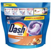 Капсули для прання Dash Ambra для всіх типів тканин, 44 шт